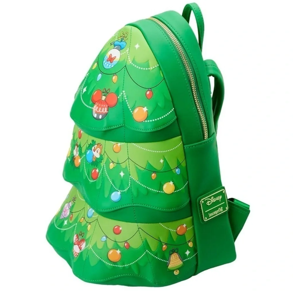 Disney Loungefly Chip & Dale Holiday Christmas Tree Lights Ornaments Backpack